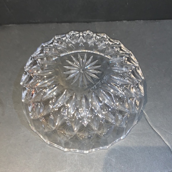 Val St Lambert Crystal Cut Bowl 5", signed - Picture 3 of 4
